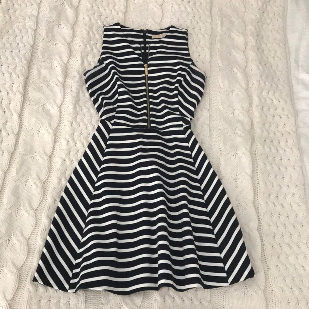 Nautical stripe cocktail dress